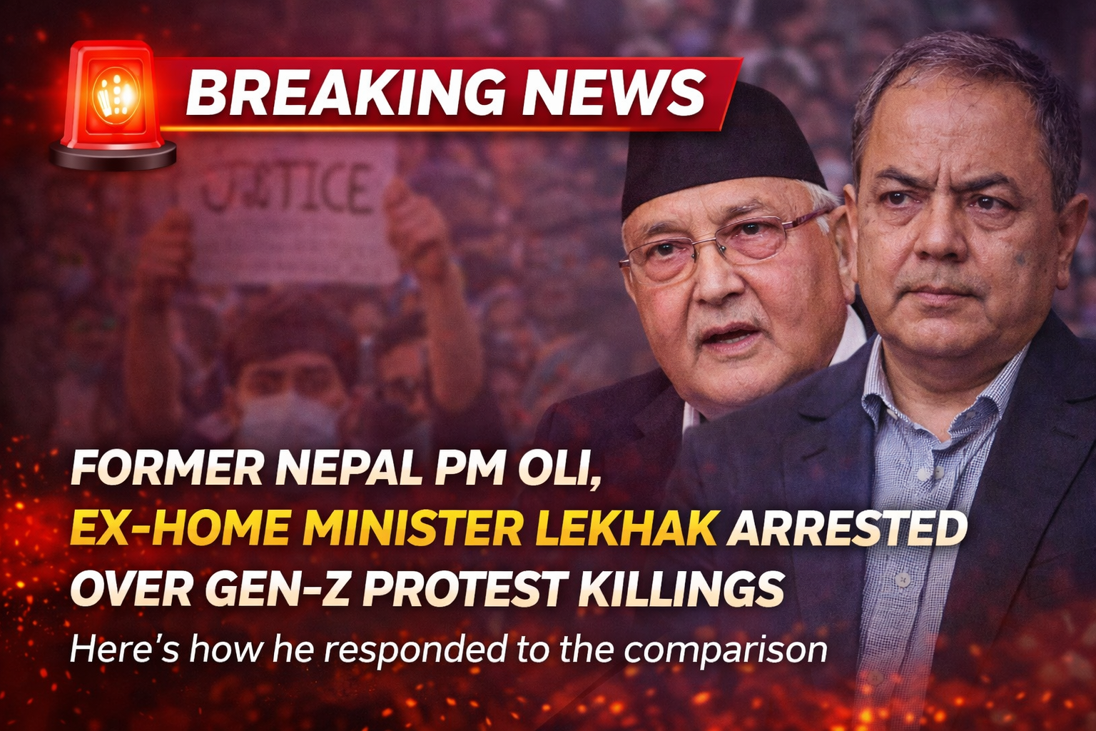 Former Nepal PM Oli, Ex-Home Minister Lekhak Arrested Over Gen-Z Protest Killings Former Nepal PM Oli, Ex-Home Minister Lekhak Arrested Over Gen-Z Protest Killings