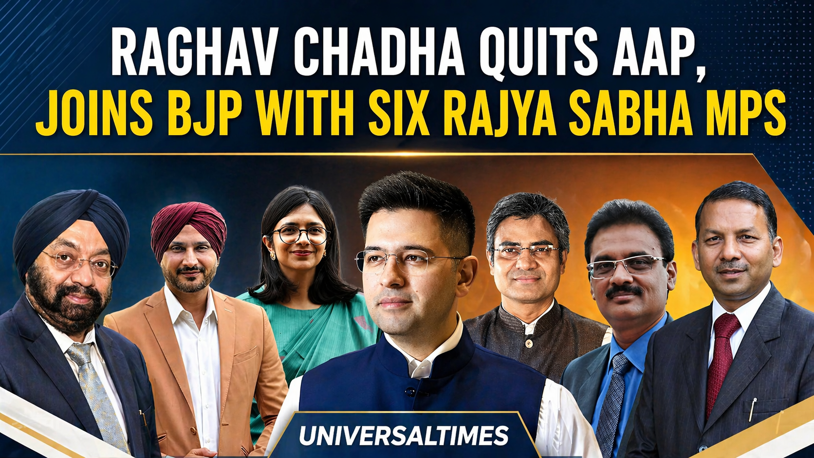 Raghav Chadha, six AAP Rajya Sabha MPs quit party, set to merge with BJP