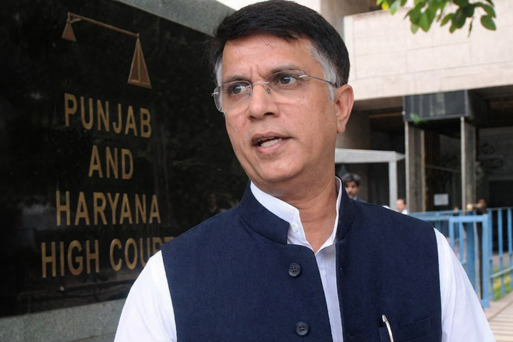 Congress leader Pawan Khera addressing a press conference alongside the Supreme Court of India building after the court granted him anticipatory bail in an Assam Police FIR.