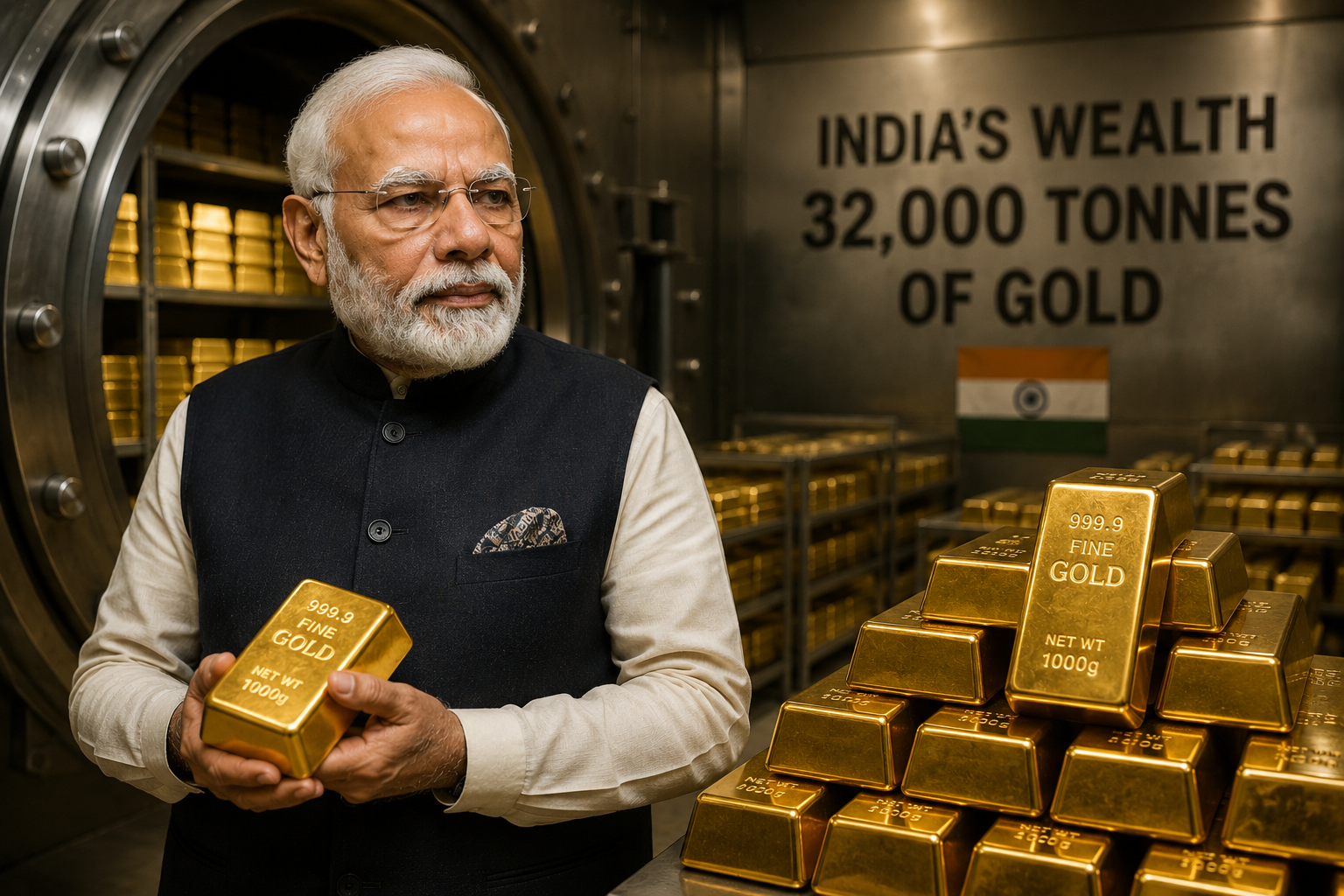 India Sits on 32,000 Tonnes of Gold: Why PM Modi Wants It Back in Play India Sits on 32,000 Tonnes of Gold: Why PM Modi Wants It Back in Play
