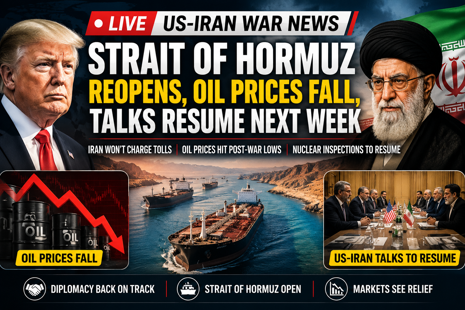 BREAKING: STRAIT OF HORMUZ OPENS AMID US-IRAN TALKS