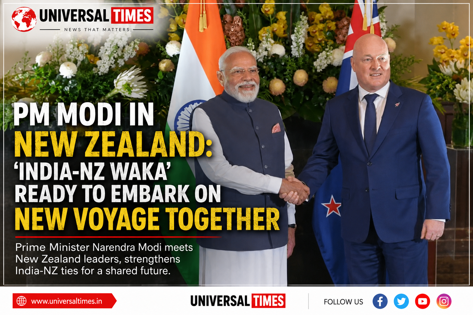 PM Modi in New Zealand: ‘India-NZ Waka’ Marks a New Chapter in Bilateral Relations